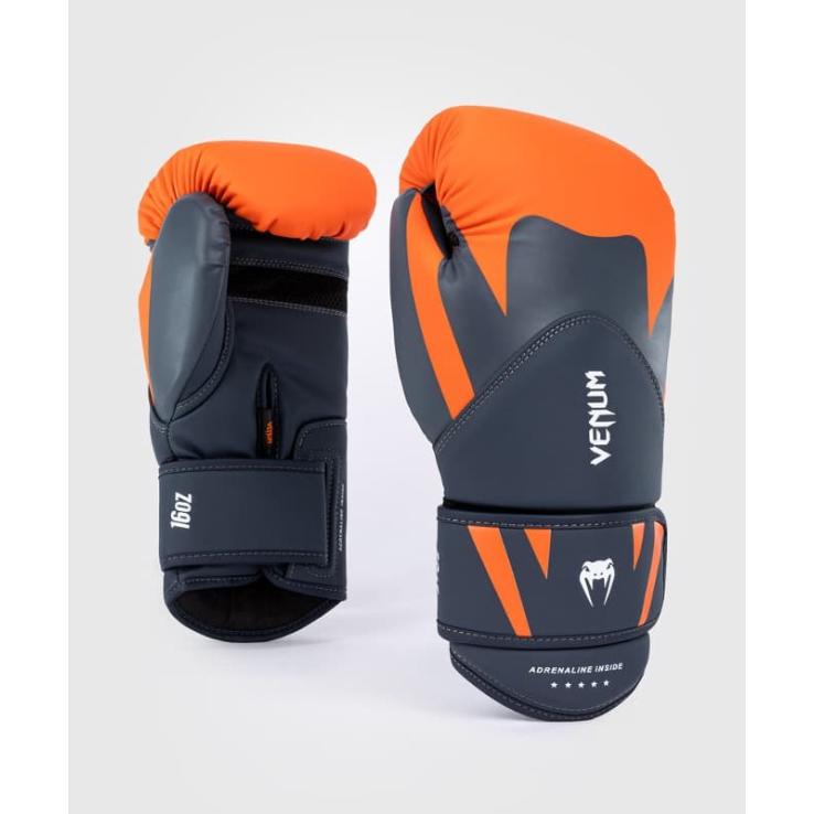 Venum Challenger 4.0 bokshandschoenen - oranje / marineblauw