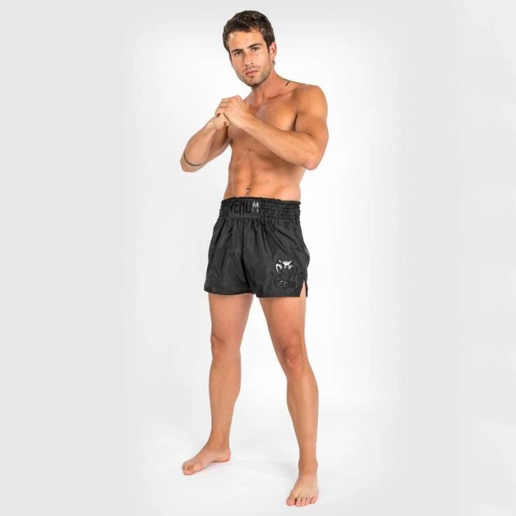 Venum Classic Muay Thai Broek Mat Zwart - Kinderen