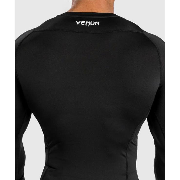 Venum Attack rashguard met lange mouwen - zwartgrijs