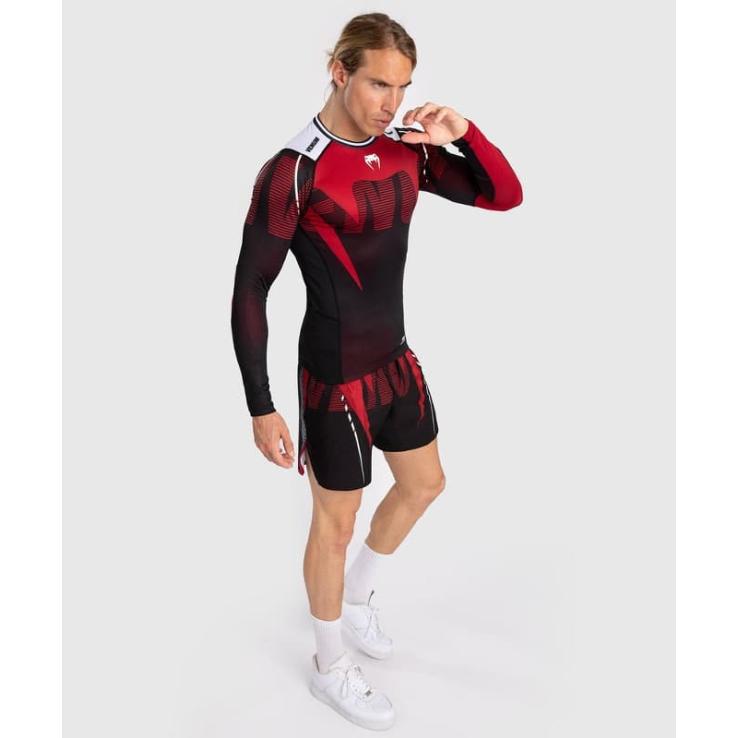 Venum Adrenaline rashguard met lange mouwen - zwart rood