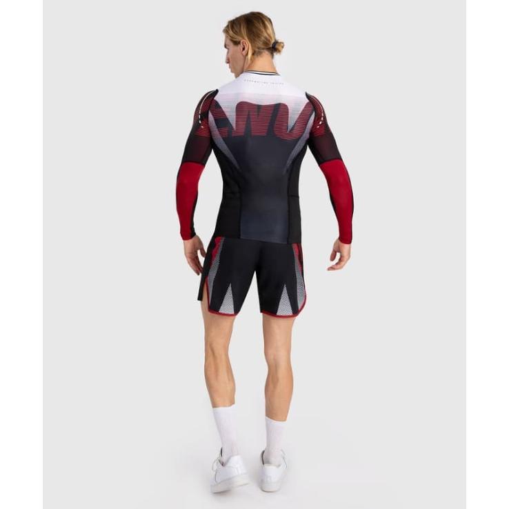 Venum Adrenaline rashguard met lange mouwen - zwart rood