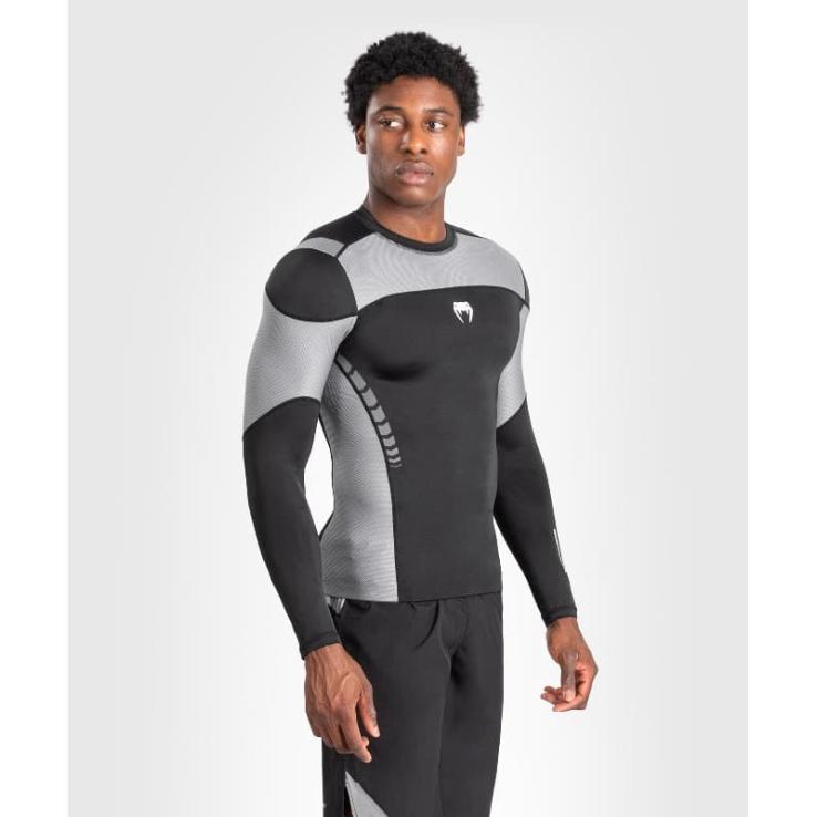 Venum Tempest rashguard met lange mouwen - zwart grijs