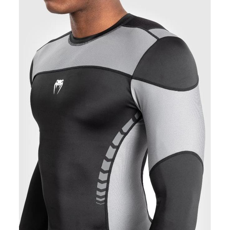 Venum Tempest rashguard met lange mouwen - zwart grijs